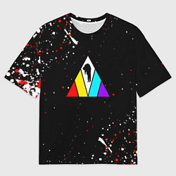 Футболка оверсайз мужская Imagine dragons брызги красок, цвет: 3D-принт