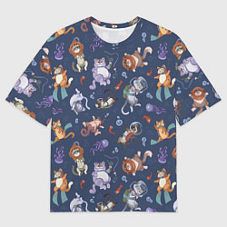Мужская футболка оверсайз Морские Котики: Цветное