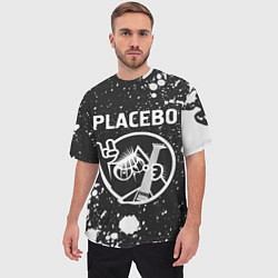 Футболка оверсайз мужская Placebo - КОТ - Брызги, цвет: 3D-принт — фото 2