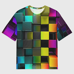 Мужская футболка оверсайз Colored Geometric 3D pattern