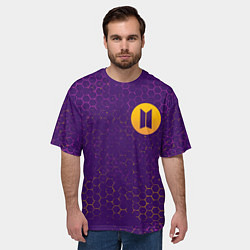 Футболка оверсайз мужская БТС Графика, цвет: 3D-принт — фото 2