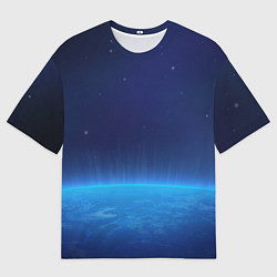 Футболка оверсайз мужская Планета вид из космоса, цвет: 3D-принт