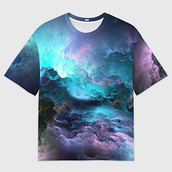 Футболка оверсайз мужская Разноцветные тучи, цвет: 3D-принт