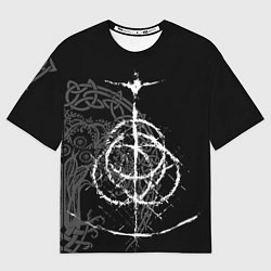 Футболка оверсайз мужская КОЛЬЦА ЭЛДЕНА, цвет: 3D-принт