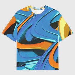 Мужская футболка оверсайз Abstraction Fashion 2037