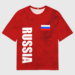 Футболка оверсайз мужская RUSSIA - RED EDITION - SPORTWEAR, цвет: 3D-принт