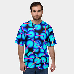 Футболка оверсайз мужская ТЕКСТУРА ШАРОВ, цвет: 3D-принт — фото 2