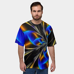 Футболка оверсайз мужская Neon vanguard pattern Fashion 2023, цвет: 3D-принт — фото 2