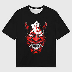Футболка оверсайз мужская Red Evil Oni, цвет: 3D-принт