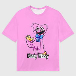 Футболка оверсайз мужская POPPY PLAYTIME - КИССИ МИССИ МАШЕТ РУКОЙ, цвет: 3D-принт