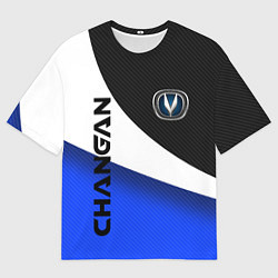Футболка оверсайз мужская ЧАНГАН - CHANGAN ТРИКОЛОР, цвет: 3D-принт
