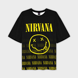 Мужская футболка оверсайз Smile Nirvana