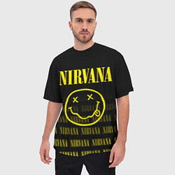 Футболка оверсайз мужская Smile Nirvana, цвет: 3D-принт — фото 2