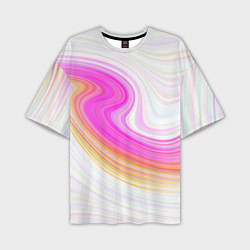 Мужская футболка оверсайз Abstract gradient lines