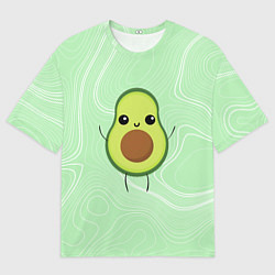 Футболка оверсайз мужская Авокадо avocado, цвет: 3D-принт