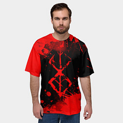 Футболка оверсайз мужская КЛЕЙМО ЖЕРТВЫ - BERSERKБЕРСЕРК, цвет: 3D-принт — фото 2