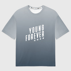 Мужская футболка оверсайз Навечно молодой Young forever