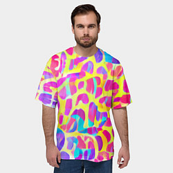 Футболка оверсайз мужская Красочные пятна, цвет: 3D-принт — фото 2