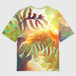 Мужская футболка оверсайз Fern leaves