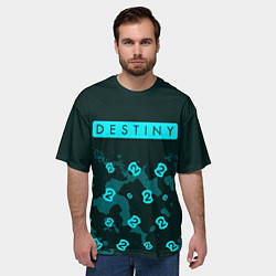 Футболка оверсайз мужская DESTINY 2 - Камуфляж, цвет: 3D-принт — фото 2