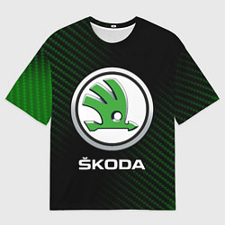 Футболка оверсайз мужская SKODA Карбон, цвет: 3D-принт