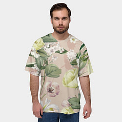 Футболка оверсайз мужская Цветы Свадебный Букет, цвет: 3D-принт — фото 2