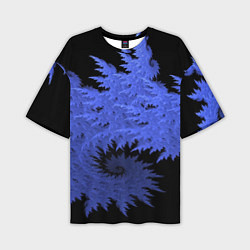 Мужская футболка оверсайз Абстрактный морозный узор Abstract frost pattern