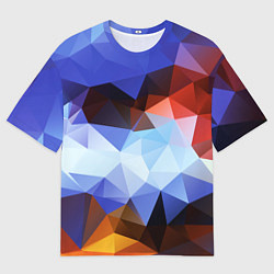 Футболка оверсайз мужская Абстрактный цветной узор из треугольников Abstract, цвет: 3D-принт