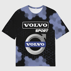 Футболка оверсайз мужская VOLVO Sport Соты, цвет: 3D-принт