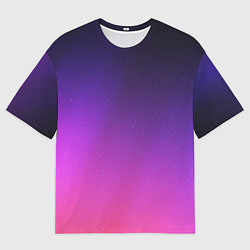 Футболка оверсайз мужская Розовофиолетовый градиент, цвет: 3D-принт