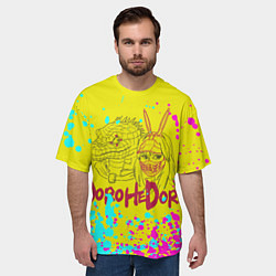Футболка оверсайз мужская Никайдо и Кайман арт, цвет: 3D-принт — фото 2