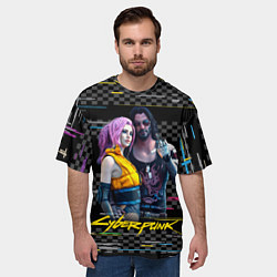 Футболка оверсайз мужская Johnny и Vi Girl, цвет: 3D-принт — фото 2