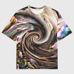 Футболка оверсайз мужская Картина-абстракция Ураган, цвет: 3D-принт
