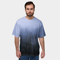 Футболка оверсайз мужская Лес в ночи, цвет: 3D-принт — фото 2
