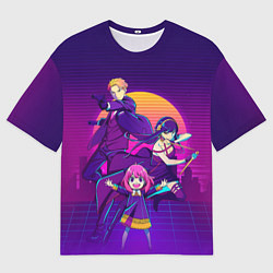 Футболка оверсайз мужская СЕМЬЯ ШПИОНА SPY X FAMILY ЛОЙД, АНЯ, ЙОР, цвет: 3D-принт