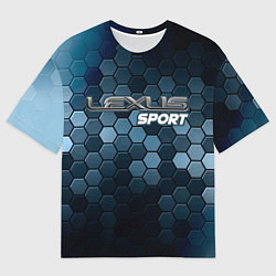 Футболка оверсайз мужская ЛЕКСУС Sport Соты, цвет: 3D-принт