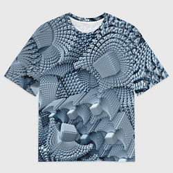 Футболка оверсайз мужская GEOMETRIC FRACTAL CUBES, цвет: 3D-принт