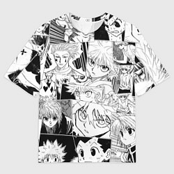 Мужская футболка оверсайз Hunter x Hunter pattern