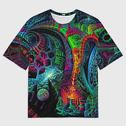 Футболка оверсайз мужская Фантастическая авангардная композиция Абстракция F, цвет: 3D-принт