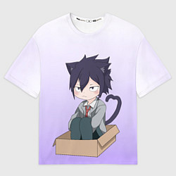 Футболка оверсайз мужская Амаджики Котик, цвет: 3D-принт