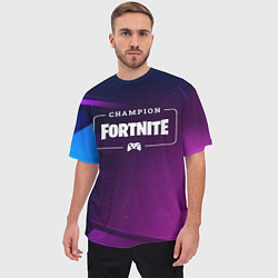 Футболка оверсайз мужская Fortnite Gaming Champion: рамка с лого и джойстико, цвет: 3D-принт — фото 2