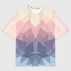 Мужская футболка оверсайз Полигональная свежесть 2022