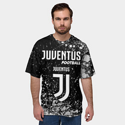 Футболка оверсайз мужская ЮВЕНТУС Football Краска, цвет: 3D-принт — фото 2