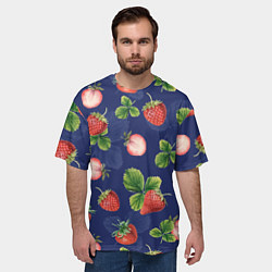 Футболка оверсайз мужская Сладкая Клубника, цвет: 3D-принт — фото 2