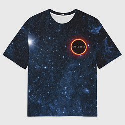 Мужская футболка оверсайз Stellaris Black Hole Logo