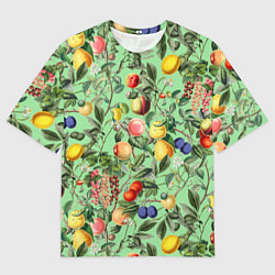 Футболка оверсайз мужская Летнее Ассорти Фруктов, цвет: 3D-принт