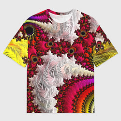 Футболка оверсайз мужская Наикрутейший психоделический абстрактный фрактальн, цвет: 3D-принт