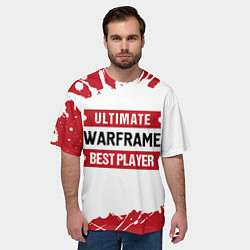 Футболка оверсайз мужская Warframe: таблички Best Player и Ultimate, цвет: 3D-принт — фото 2