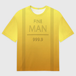 Футболка оверсайз мужская Золотой мужчина DR, цвет: 3D-принт