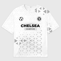 Футболка оверсайз мужская Chelsea Champions Униформа, цвет: 3D-принт